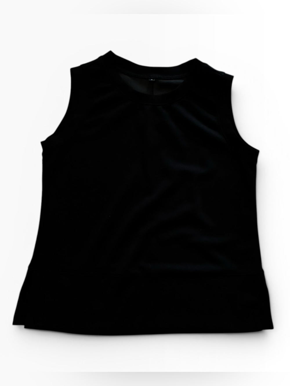 Black Sleeveless Crewneck Tee